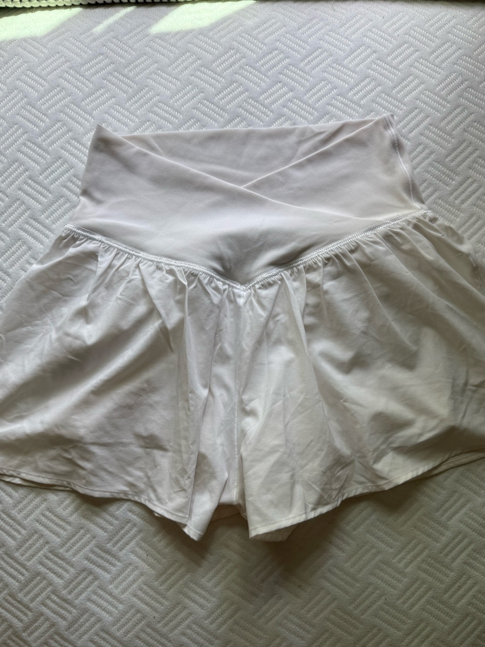 aerie White Tennis Skort - Flowy Athletic Skirt with Built in Shorts